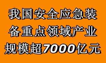 我国安全应急装备重点领域产业规模超7000亿元